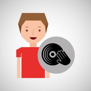 genç çocuk müzik konsepti dj elektronik
