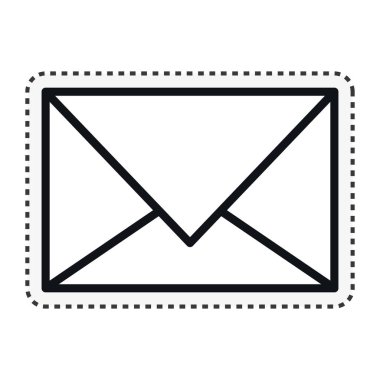 Zarf mektup izole simgesi