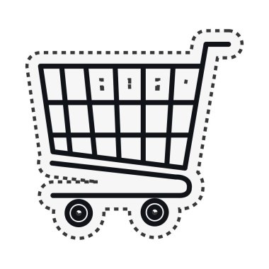 alışveriş sepeti izole simgesi