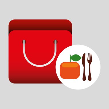 bakkal çantası turuncu beslenme meyve