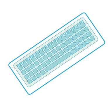 klavye bilgisayar izole kutsal kişilerin resmi