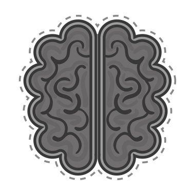 Beyin organı insan izole edilmiş simgesi