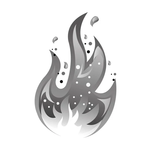 Fuego llama aislado icono — Vector de stock