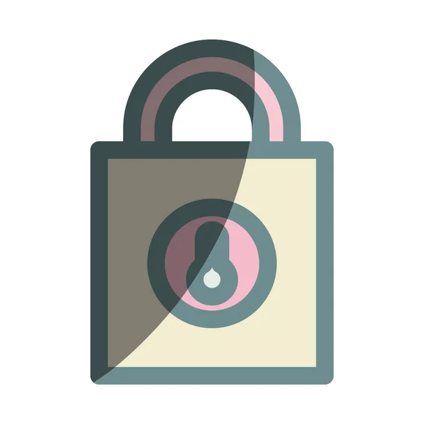 Bezpečný zámek bezpečnostní izolované ikona — Stockový vektor