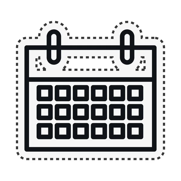 Recordatorio de calendario icono aislado — Vector de stock