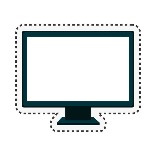 Monitor ícone de computador desktop —  Vetores de Stock