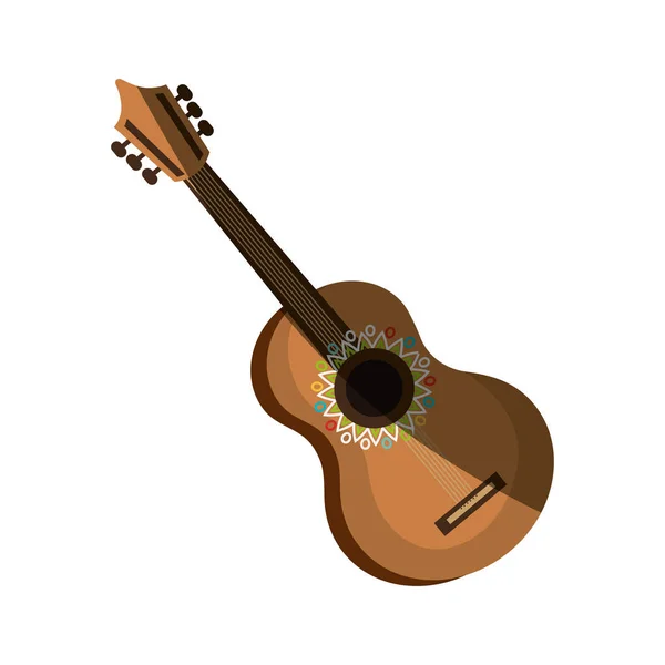 Acoustic guitar isolated icon — Stock Vector