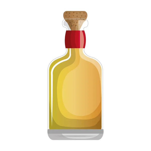 Ícone de garrafa de tequila mexicana — Vetor de Stock