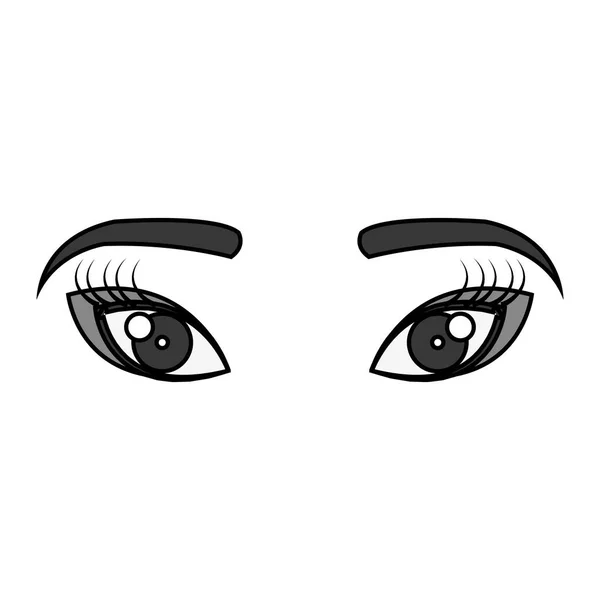 Geisha ojos ver icono — Vector de stock