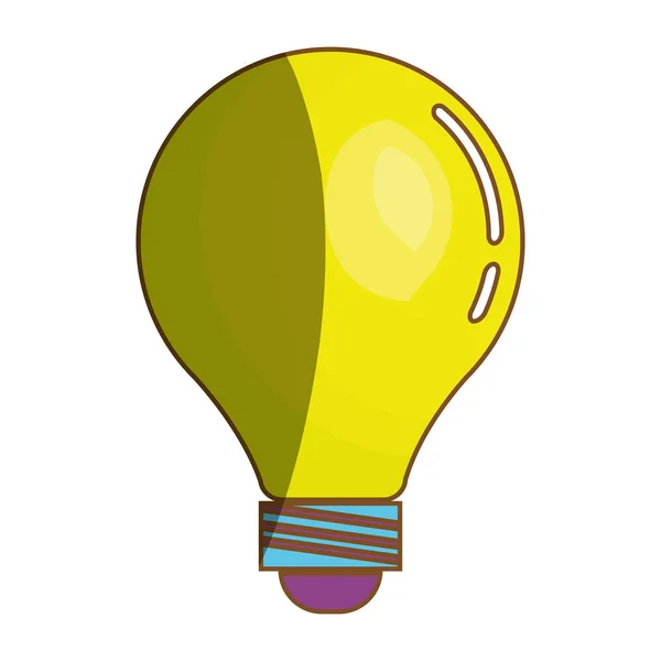 Bombilla iluminación educación icono — Vector de stock