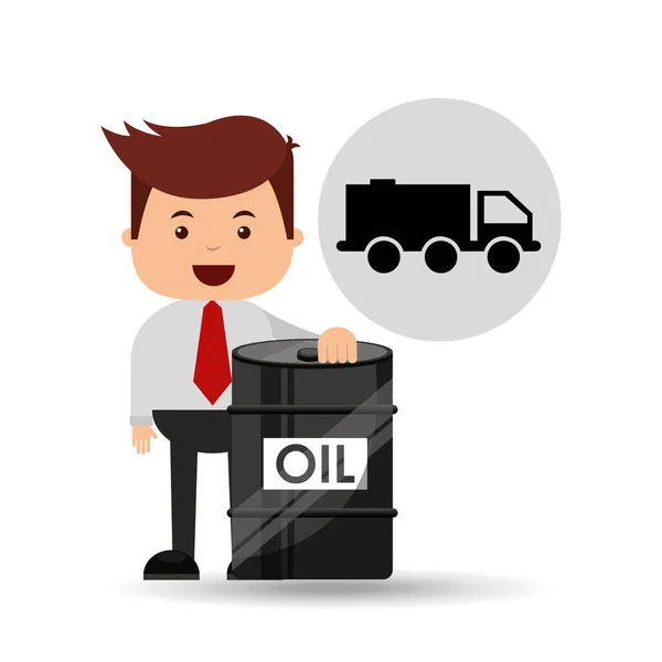 Бізнесмен нафтової промисловості вантажівка транскорт — стоковий вектор