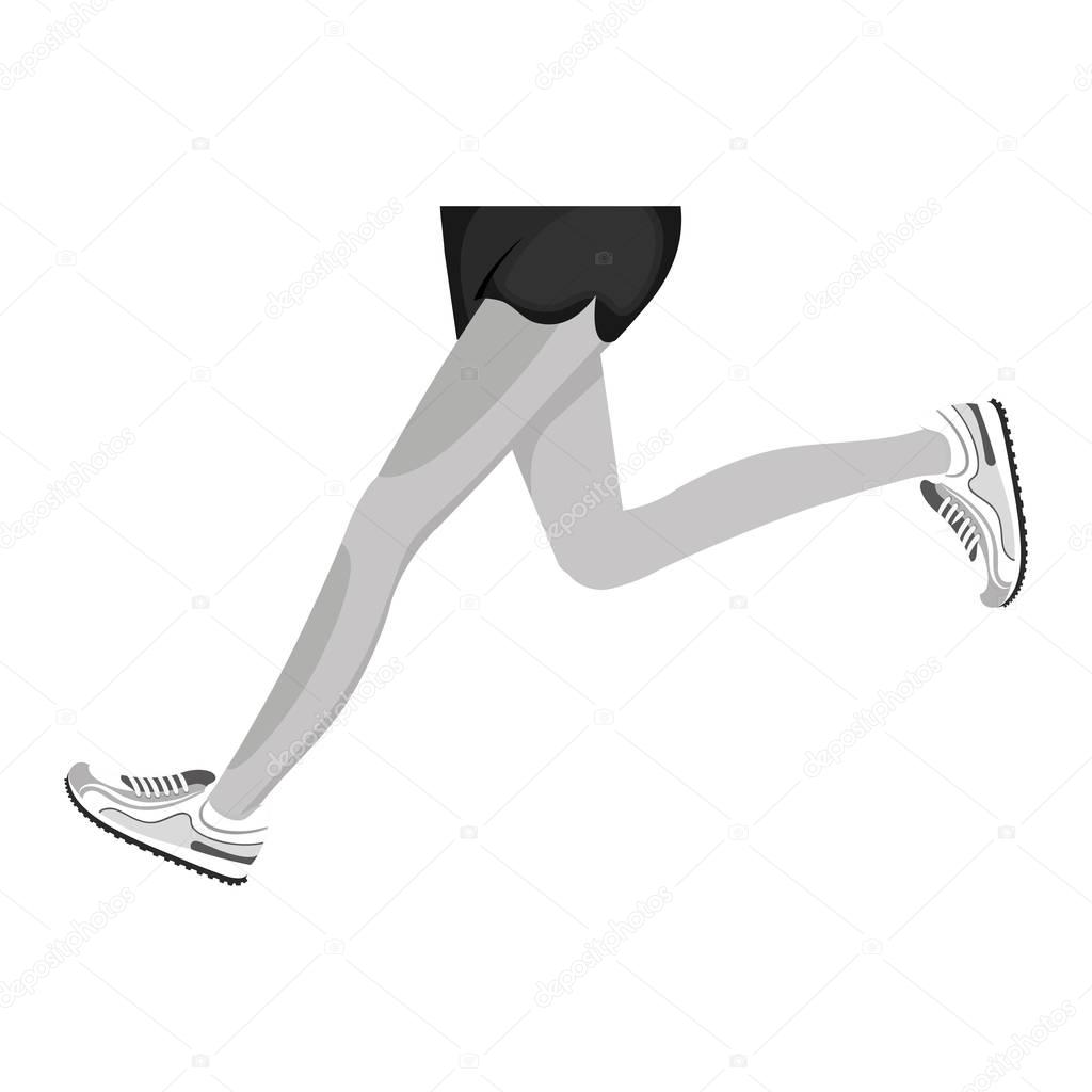 Athletes feet running isolated — Stock Vector © yupiramos 132676880