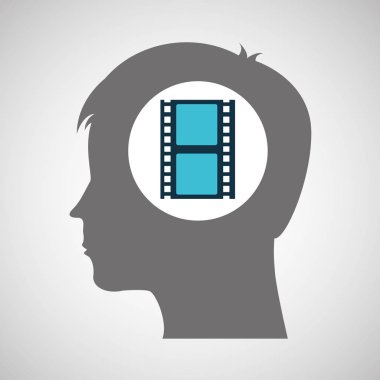 Şerit film siluet baş düşünme film