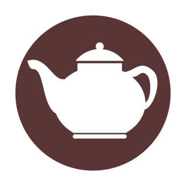 çay potu siluet izole simgesi