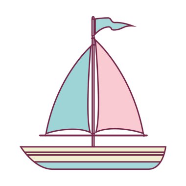 Yelkenli deniz izole simgesi