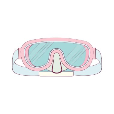Dalış gözlüğü izole simgesi