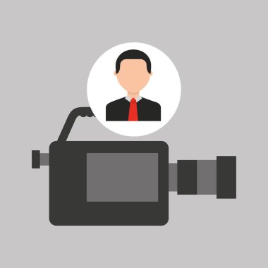 işadamı film video kamera simgeler