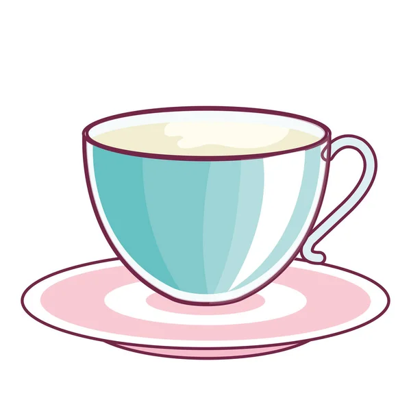 Delicioso café bebida aislado icono — Vector de stock