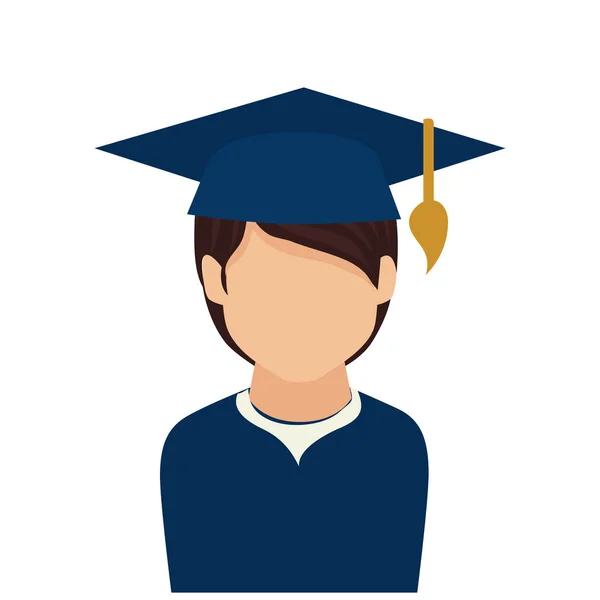 Student graduation uniform icon — Stock Vector