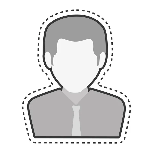 Businessman характер аватар изолирован — стоковый вектор