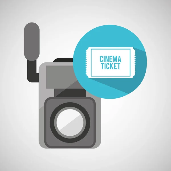 Кіно відеокамера квиток кінотеатр — стоковий вектор