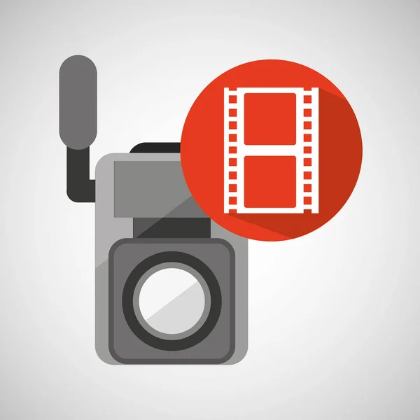 Movie video camera strip film icon — Stock Vector