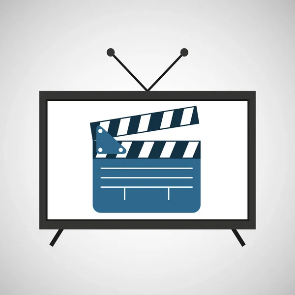 Scherm film klepel televisiefilm — Stockvector