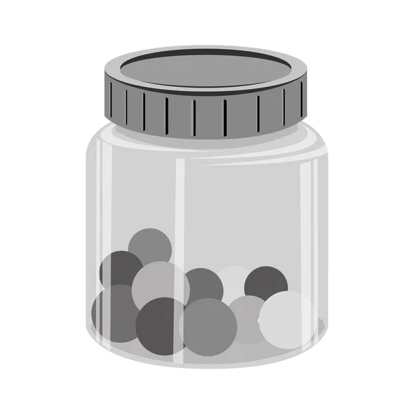 Boules couleurs en bouteille en verre — Image vectorielle