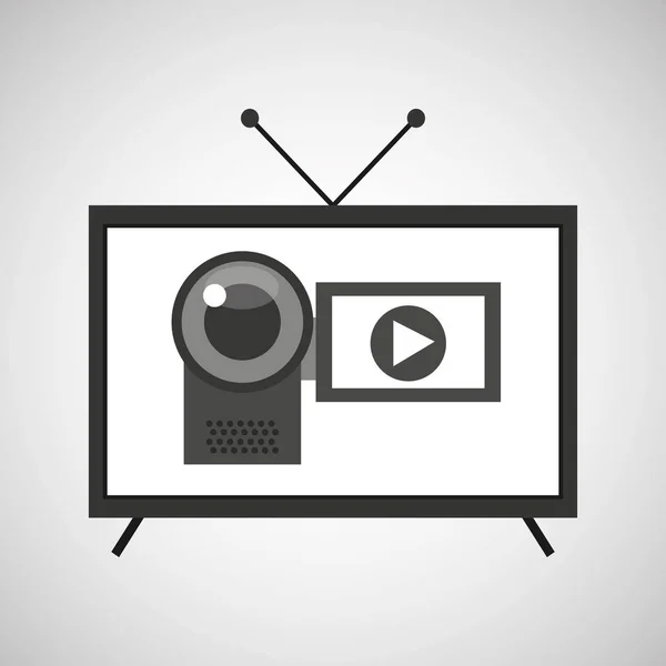 Schermo tv film videocamera film — Vettoriale Stock