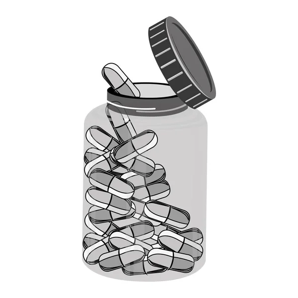 Capsules medical care icon — Stock Vector