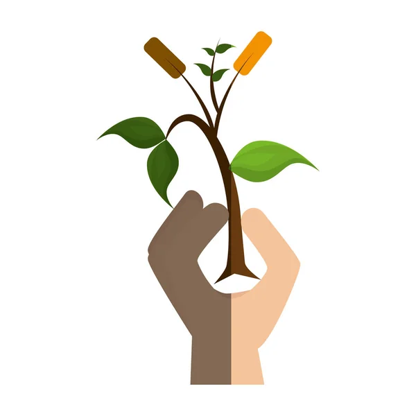 Tree plant silhouette icon — Stock Vector