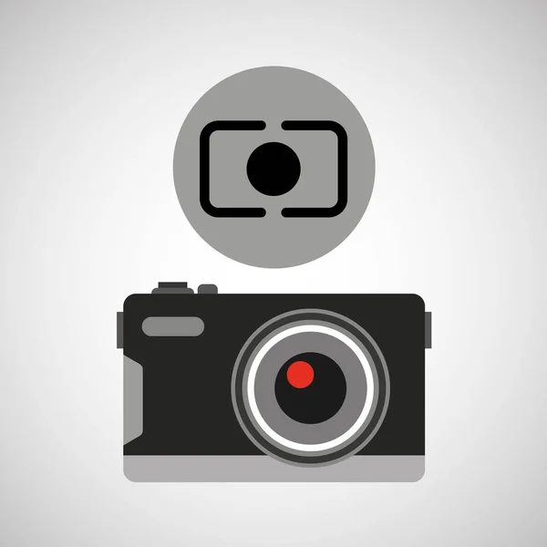 Retro kamera fotografiska — Stock vektor