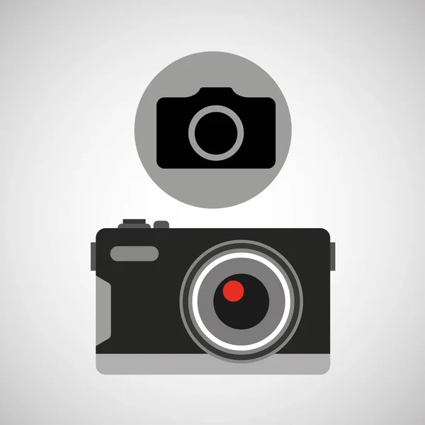 Retro-Kamera fotografische Foto-Schild — Stockvektor