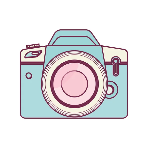 Cámara fotográfica aislado icono — Vector de stock