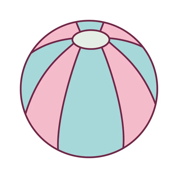 Pláž balón izolované ikona — Stockový vektor