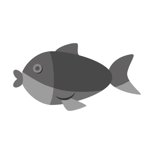 Lindo pescado aislado icono — Vector de stock