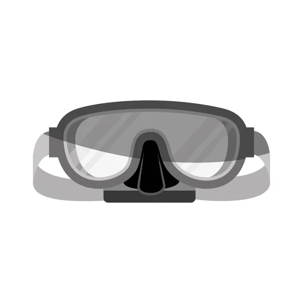 Potápěčské brýle izolované ikona — Stockový vektor