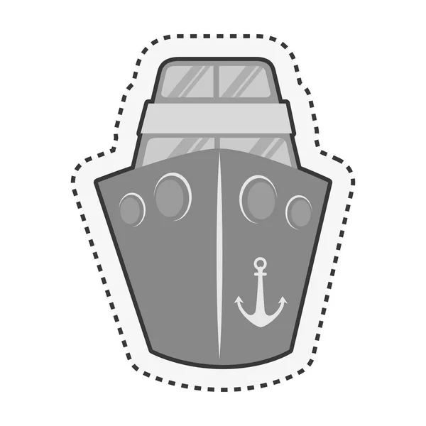 Skeppet båt kryssning isolerade ikonen — Stock vektor