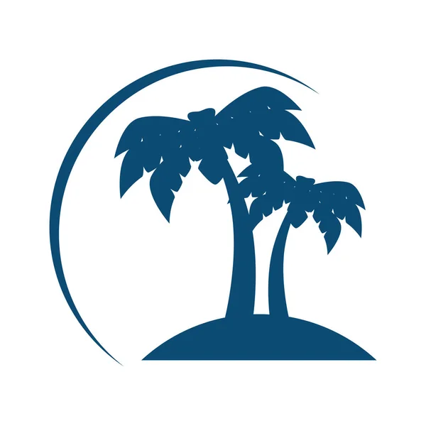 Tree palm isolated icon — Stock Vector