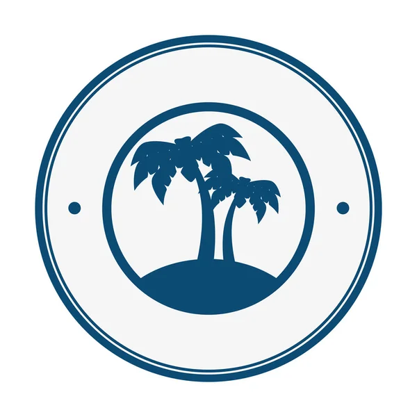 Isolerade trädikon palm — Stock vektor