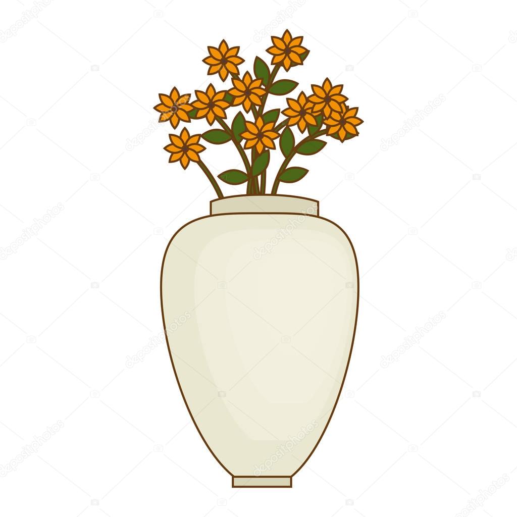 Download Flower vase isolated icon — Stock Vector © yupiramos ...