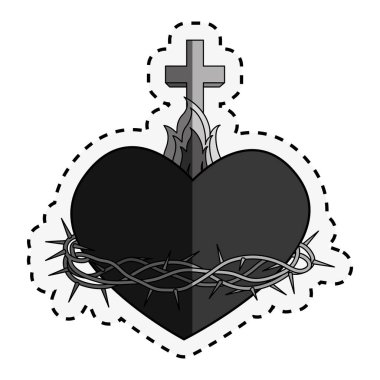 sacred heart of jesus free vector eps, cdr, ai, svg vector illustration