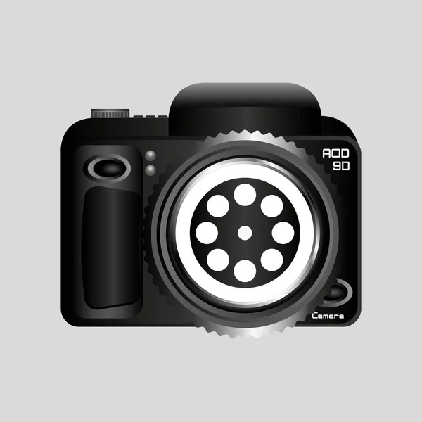 Ψηφιακή φωτογραφία κάμερα εξέλικτρο ταινία pin — Διανυσματικό Αρχείο
