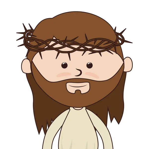 Personagem jesuscristo ícone religioso — Vetor de Stock