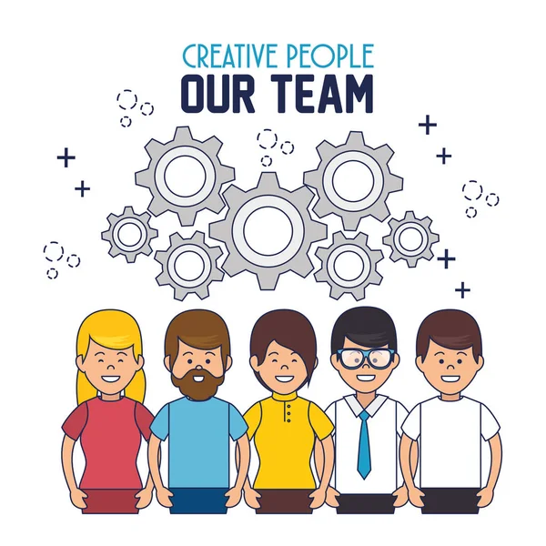 Creatieve mensen ons team — Stockvector