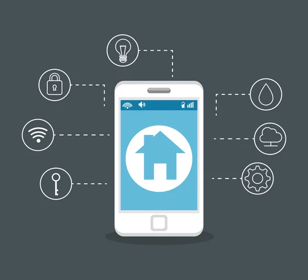 Иконка технологии smart home — стоковый вектор