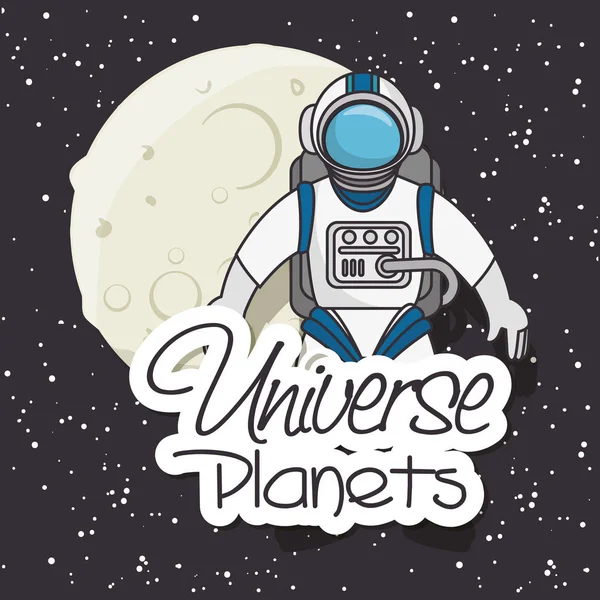 Universo planetas conceito espacial — Vetor de Stock