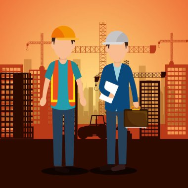 çalışan inşaat avatar simge