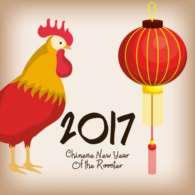 2017 Çin yılı horoz poster