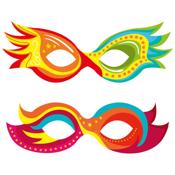 Máscara carnaval celebración icono — Vector de stock